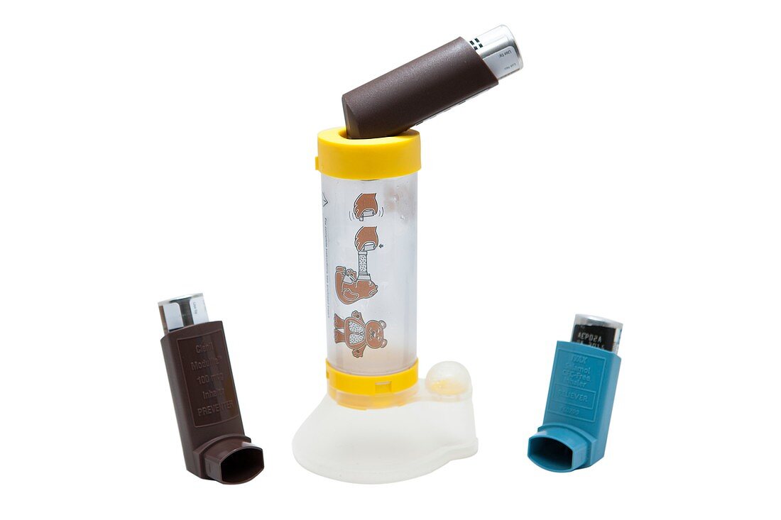 Asthma inhalers and spacer