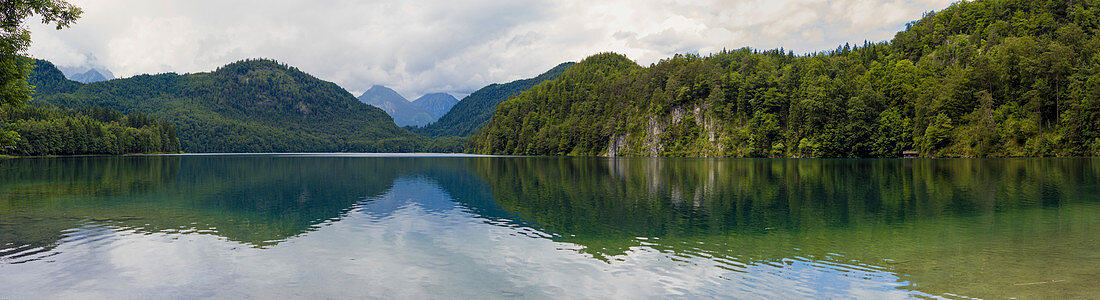 Lake and mountains, panoramic