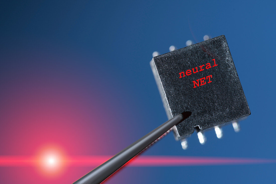 Silicon chip with an artificial neural network