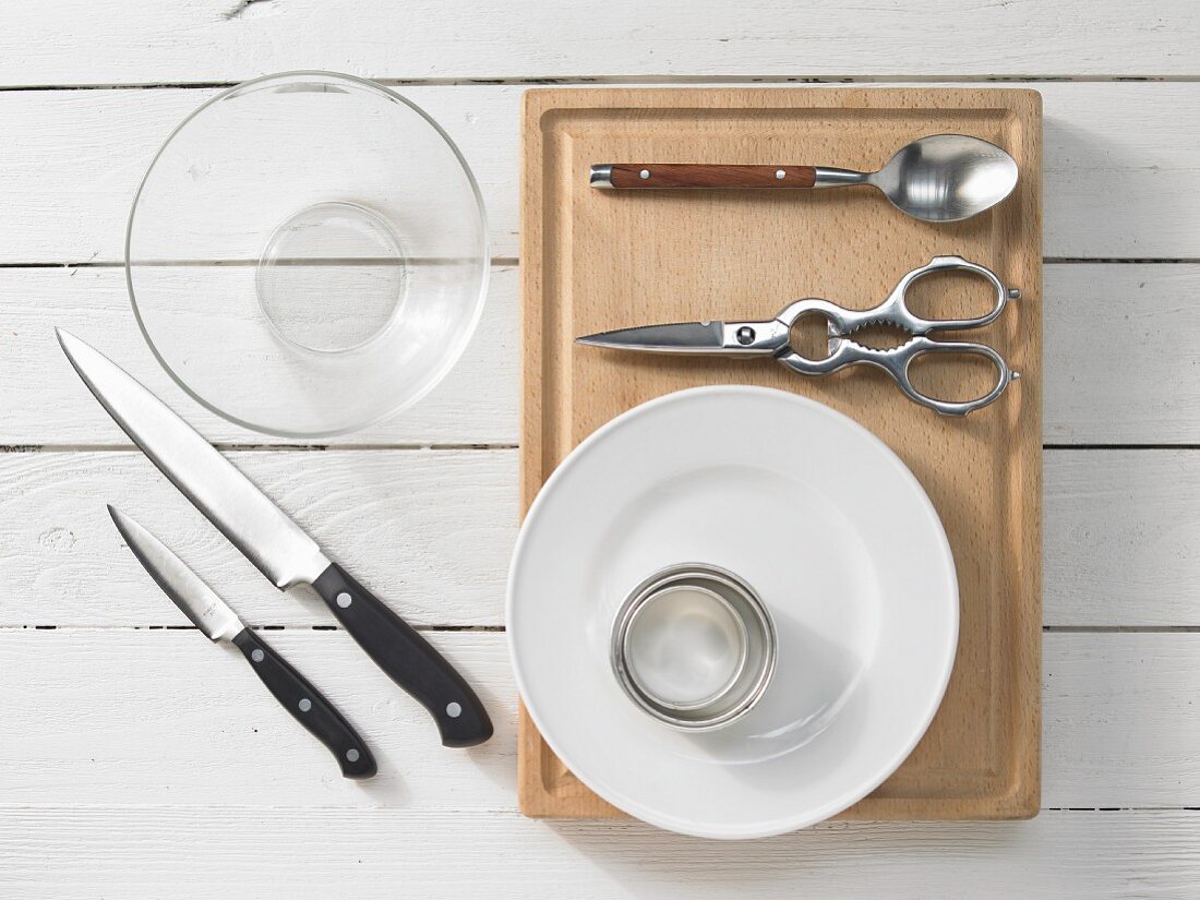 Kitchen utensils for making herring tartare
