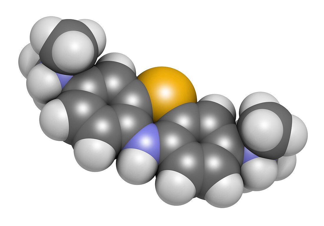 Leuco-methylthioninium drug molecule, illustration
