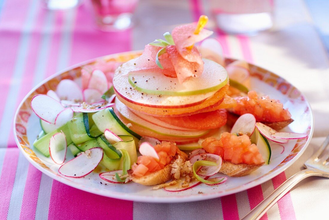 Crudite und Bruschetta