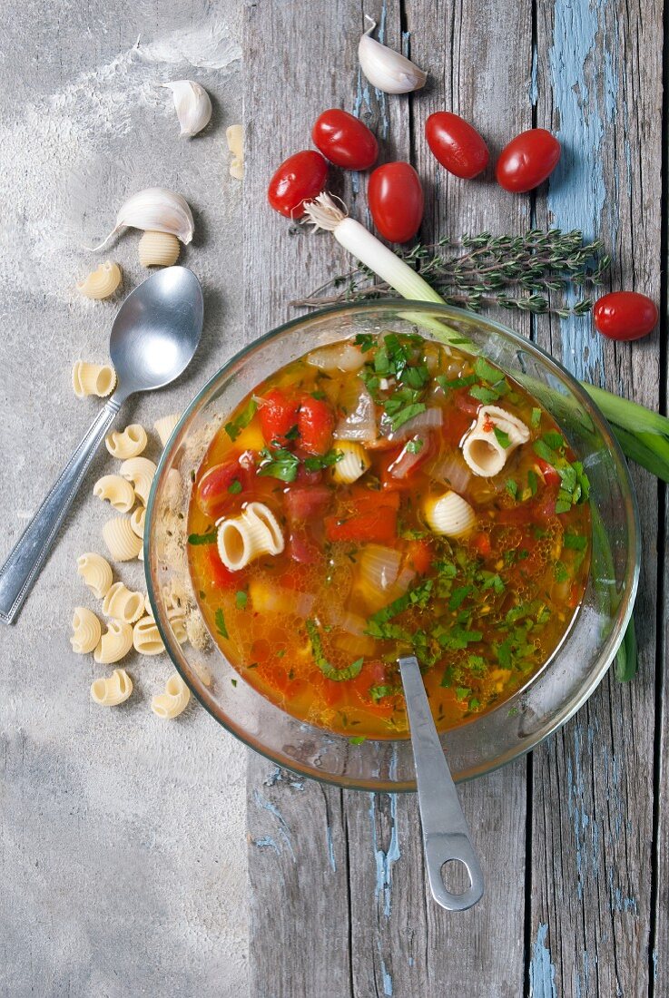 Rustic Italian-style tomato soup