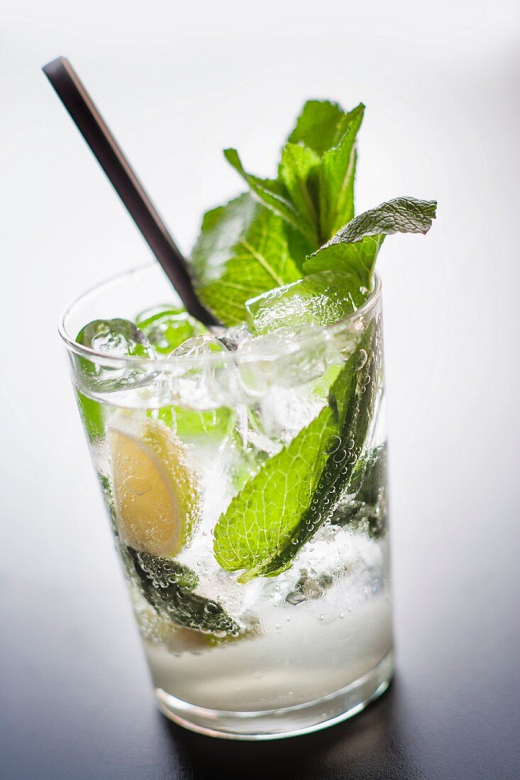 Mojito in a cocktail glass