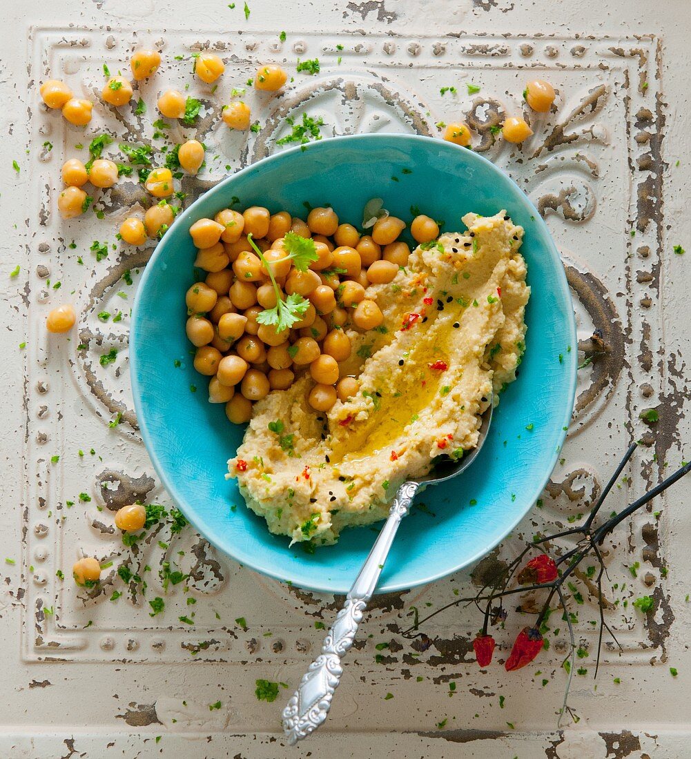 Hummus mit Kichererbsen