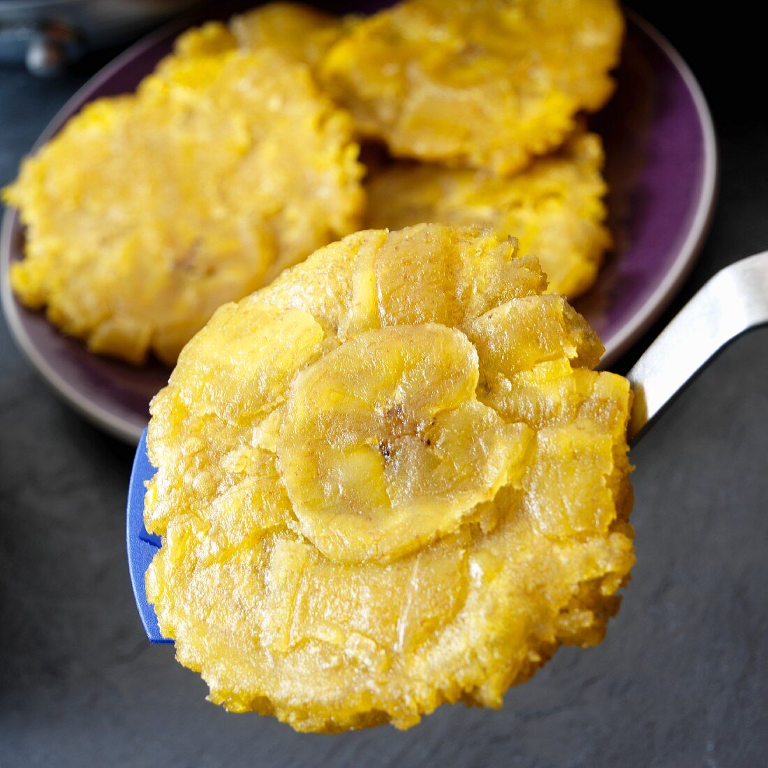 Tostones, twice fried plantains