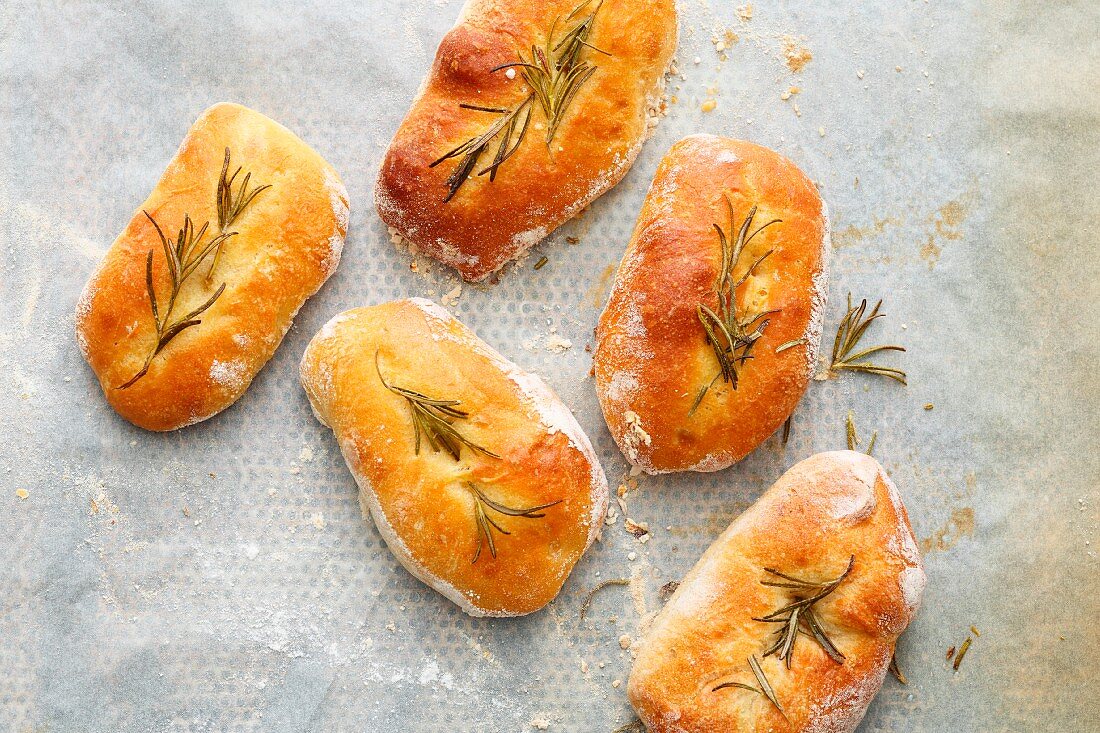 Ciabattini with rosemary