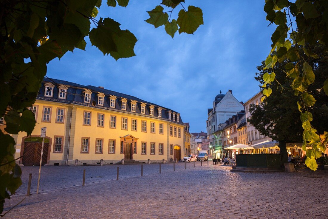 The house of Goethe on the Frauenplan square in Weimar, Thuringia, Germany