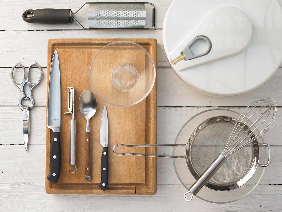 tools and equipment used in preparing salads