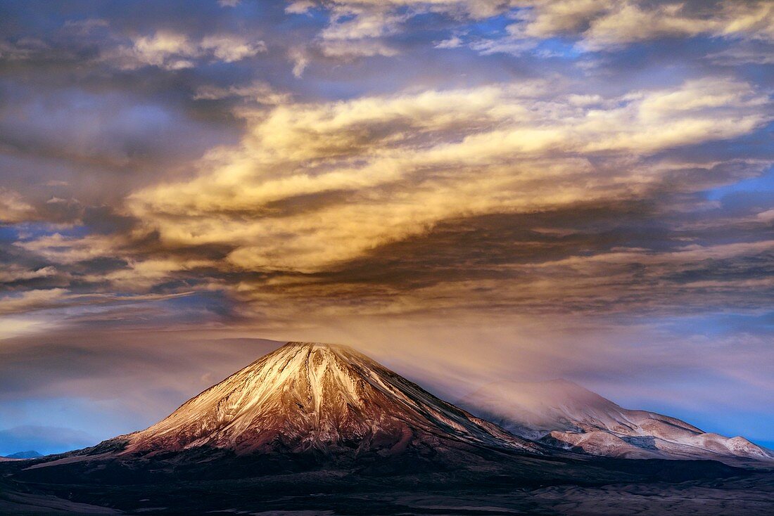 Storm clouds over Licancabur volcano