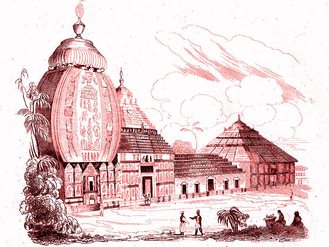 Jagannath Temple, India, 19th Century illustration