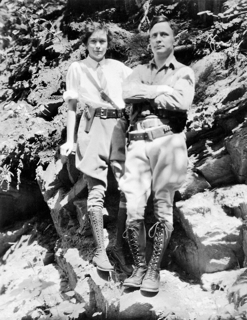 Odd Dahl, Norwegian engineer, with his wife Anna