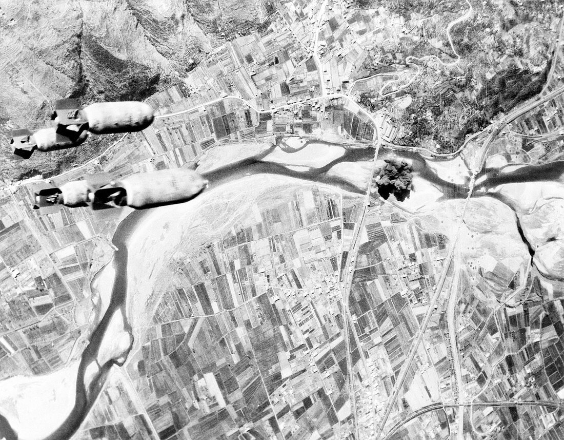 Bombs dropped to destroy bridges, World War II