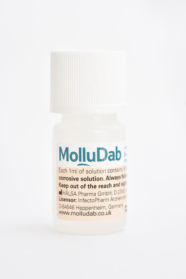MolluDab treatment for molluscum contagiosum