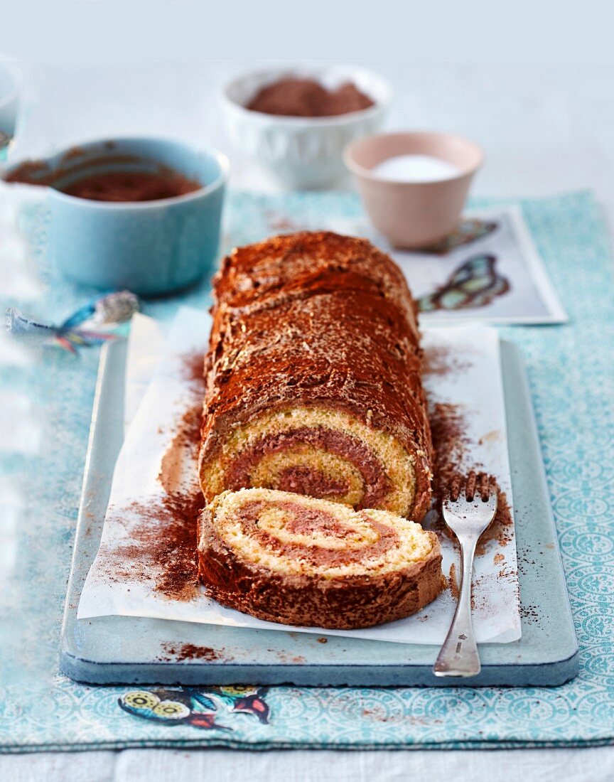 Chocolate sponge roll