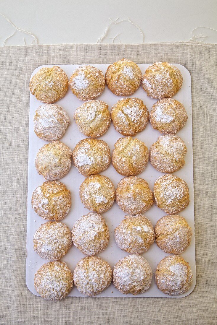 Coconuts cookies on a linen
