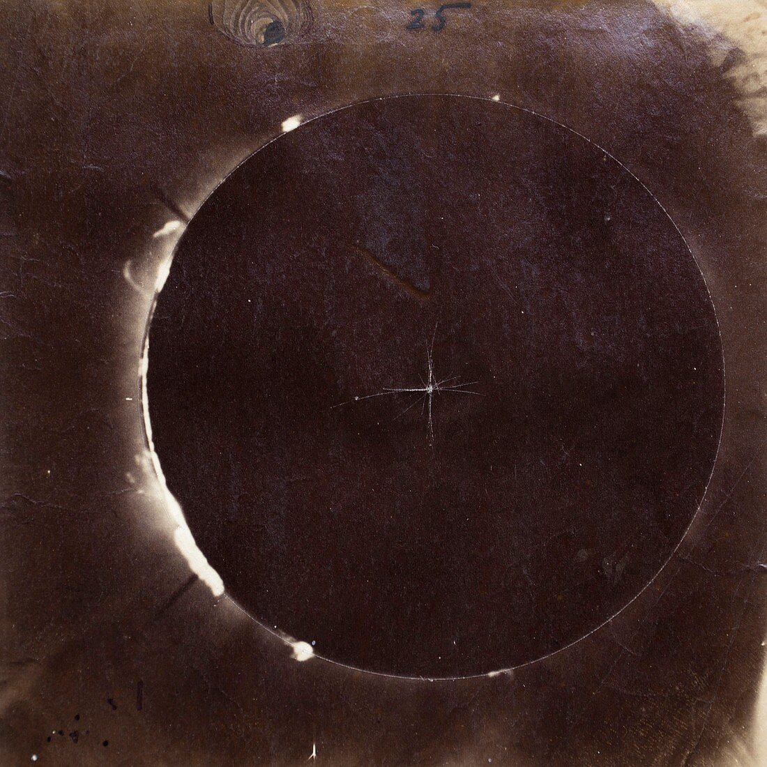 Photograph of the 18 July 1860 total solar eclipse