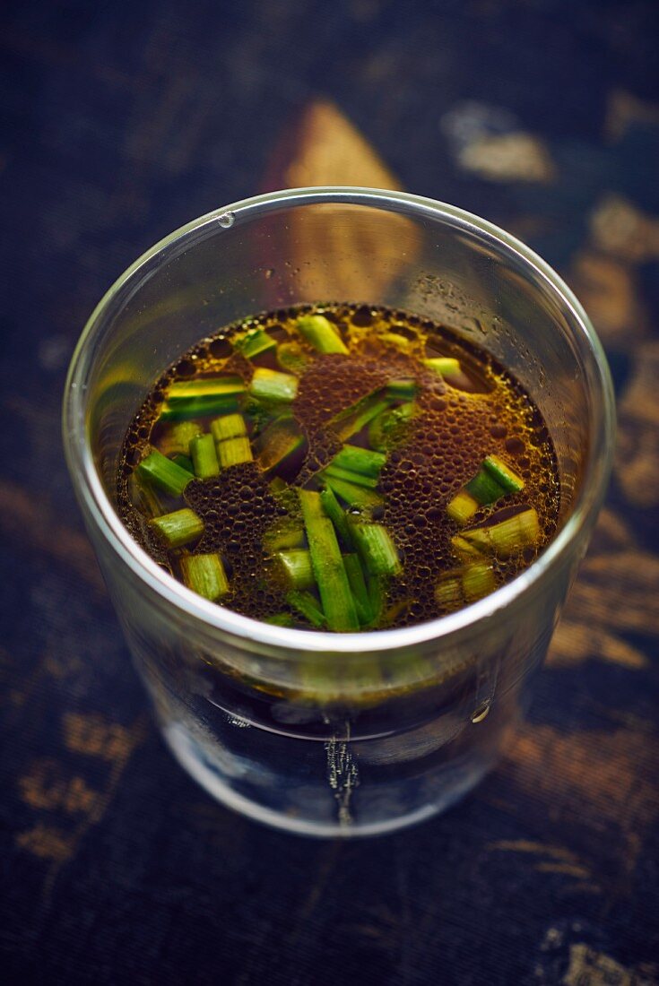 Hanoi style bouillon in a glass jar