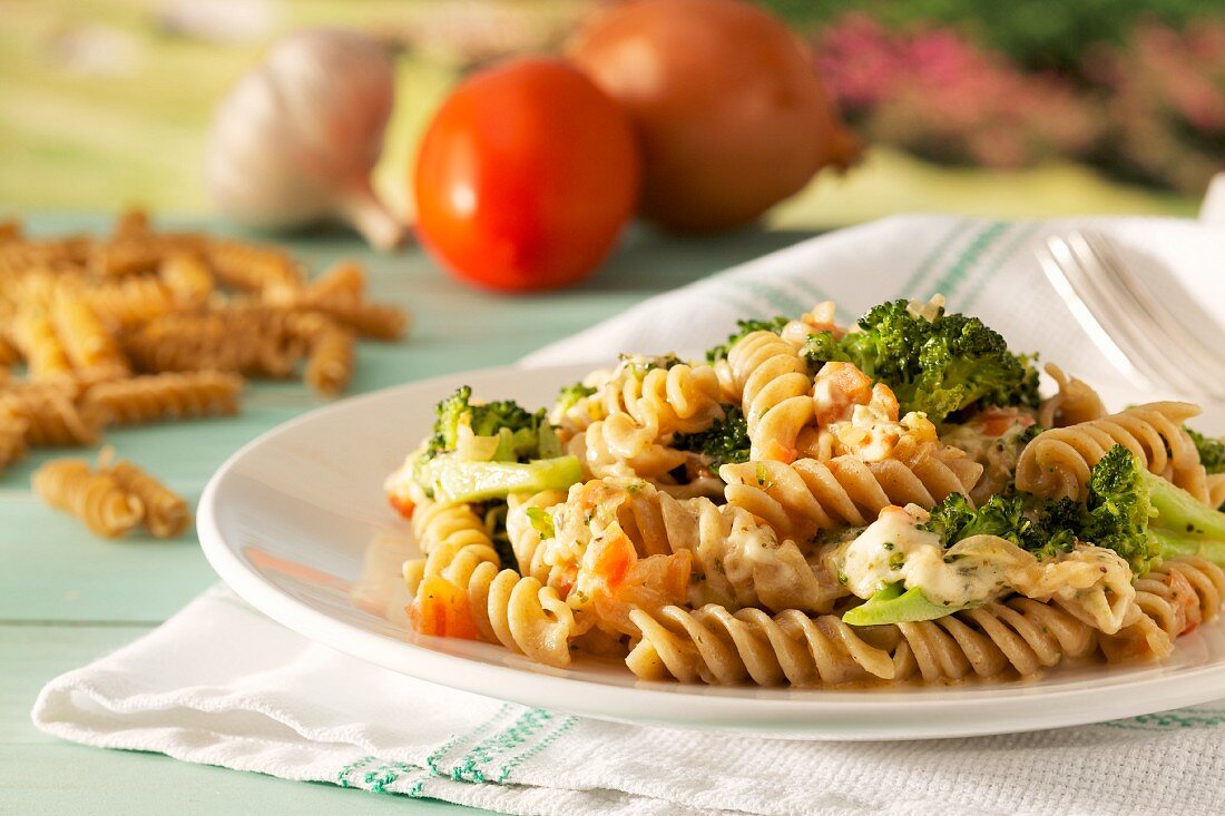 Vollkorn-Fusilli mit Brokkoli