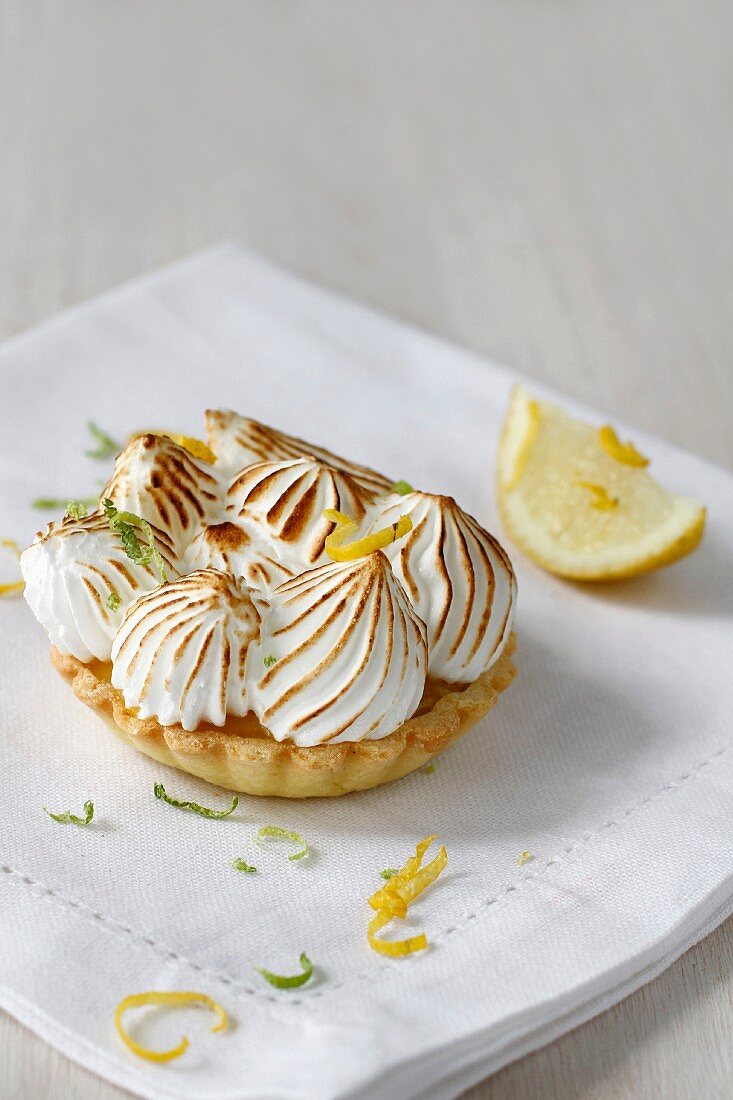 Lemon Meringue Tart with Space for text