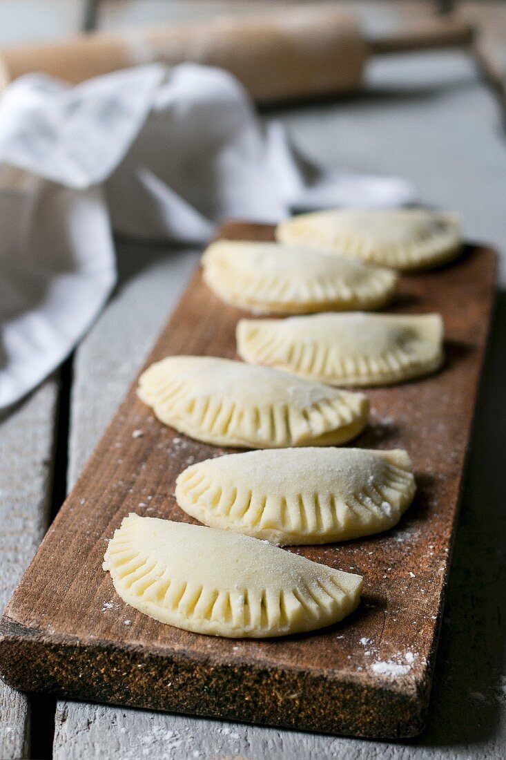 Homemade potato pasties