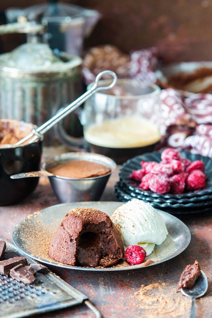 Lava cake (fondant au chocolat)