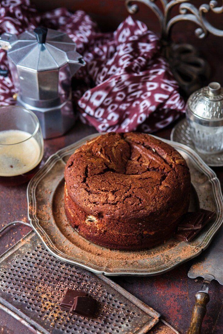 Chocolate cake with mascarpone filling