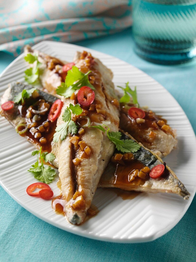 A plate of Java Mackerel fillets