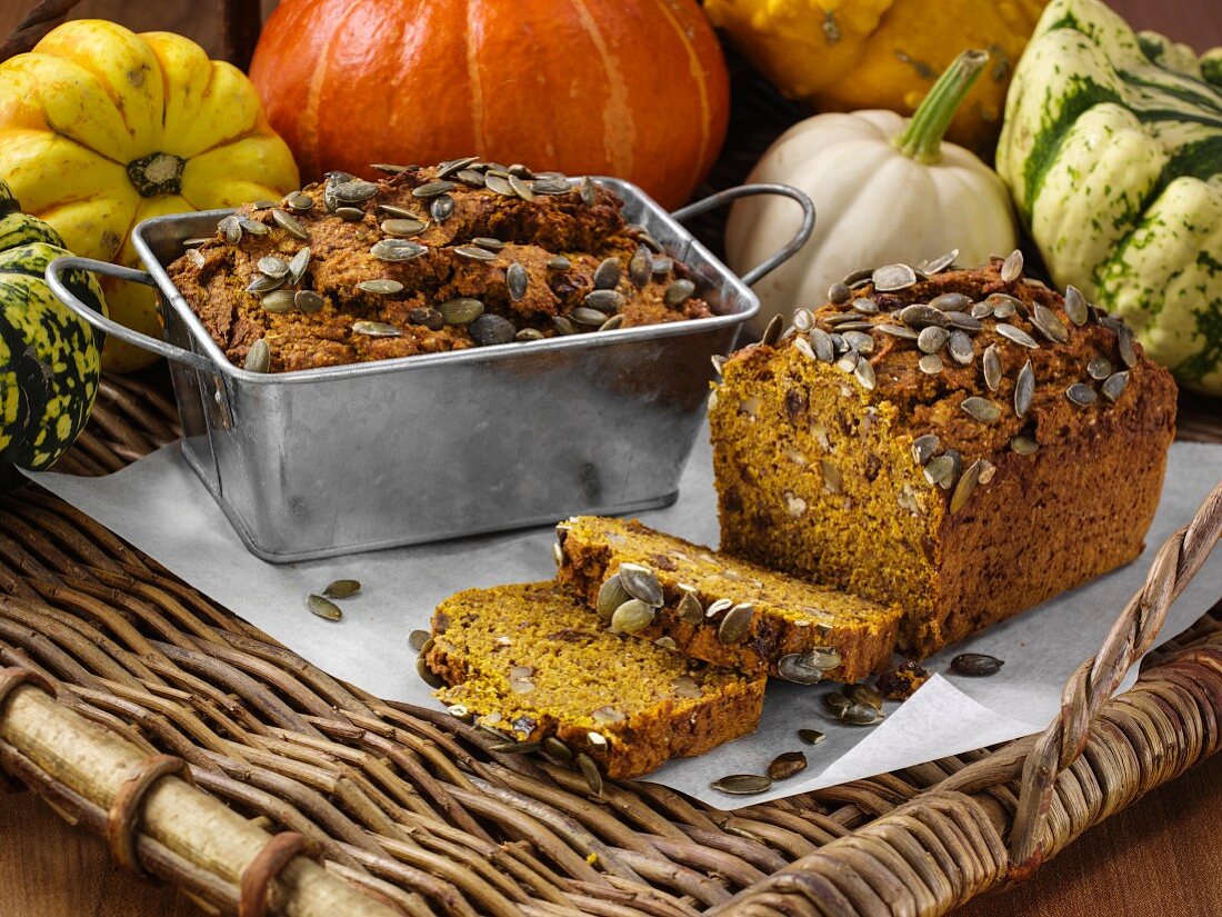 Selbstgebackenes Kürbisbrot