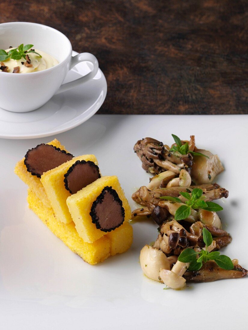 Polenta and truffles