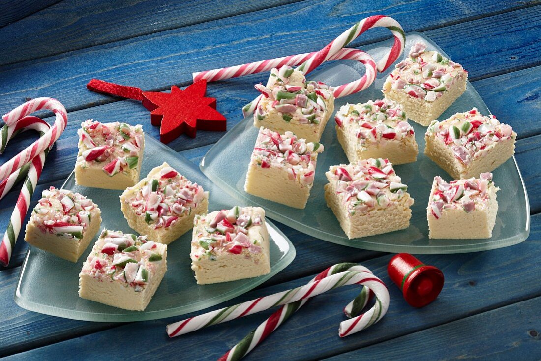 Candy cane fudge