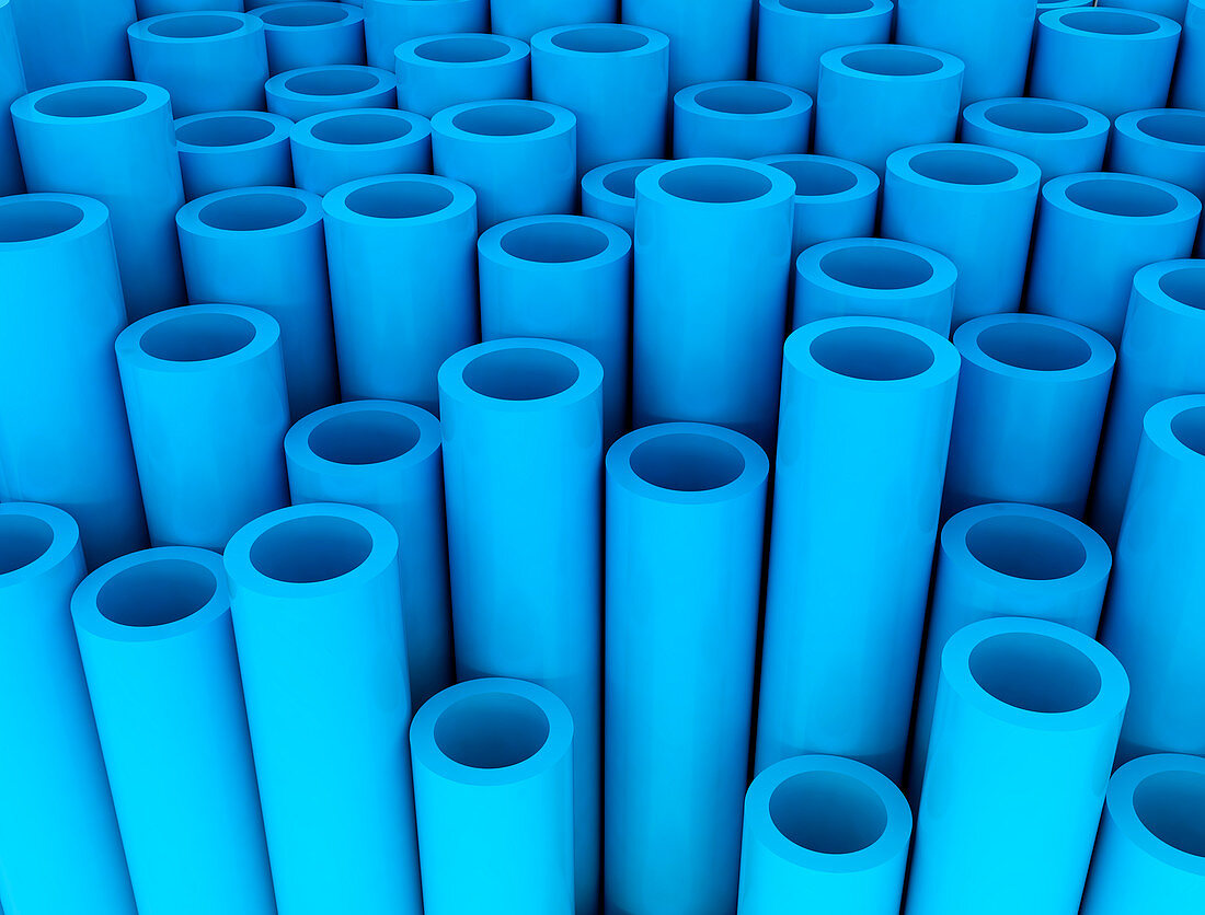 Blue tubes