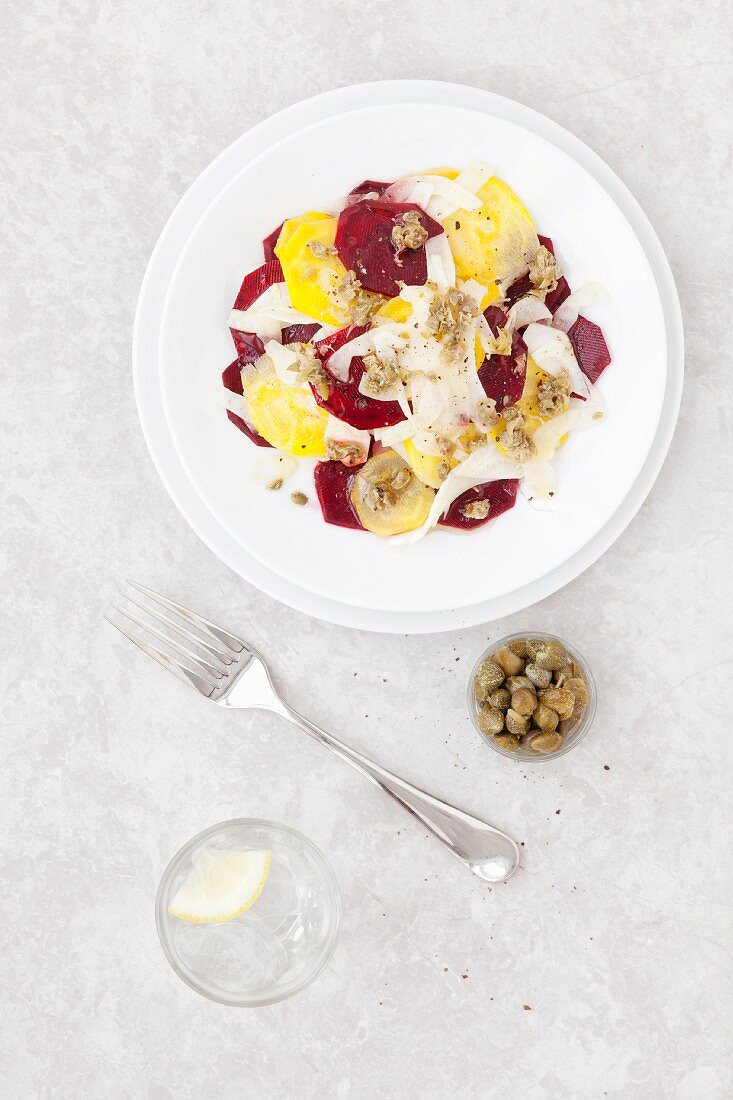 Rote-Bete-Fenchel-Salat mit Kapern