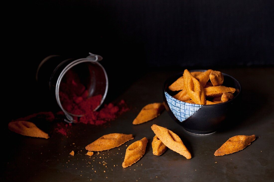 Savoury cheese paprika biscuits