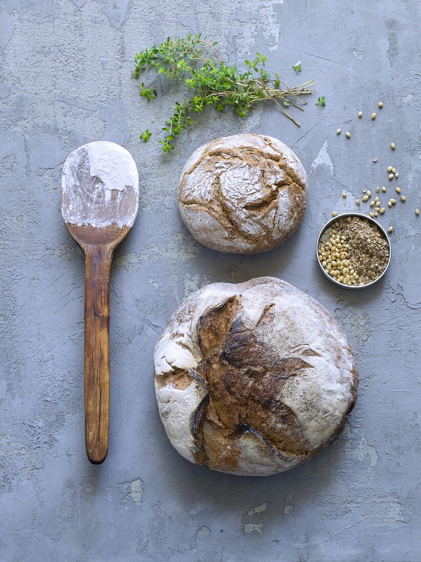 Brot, Mehl und Gewürze