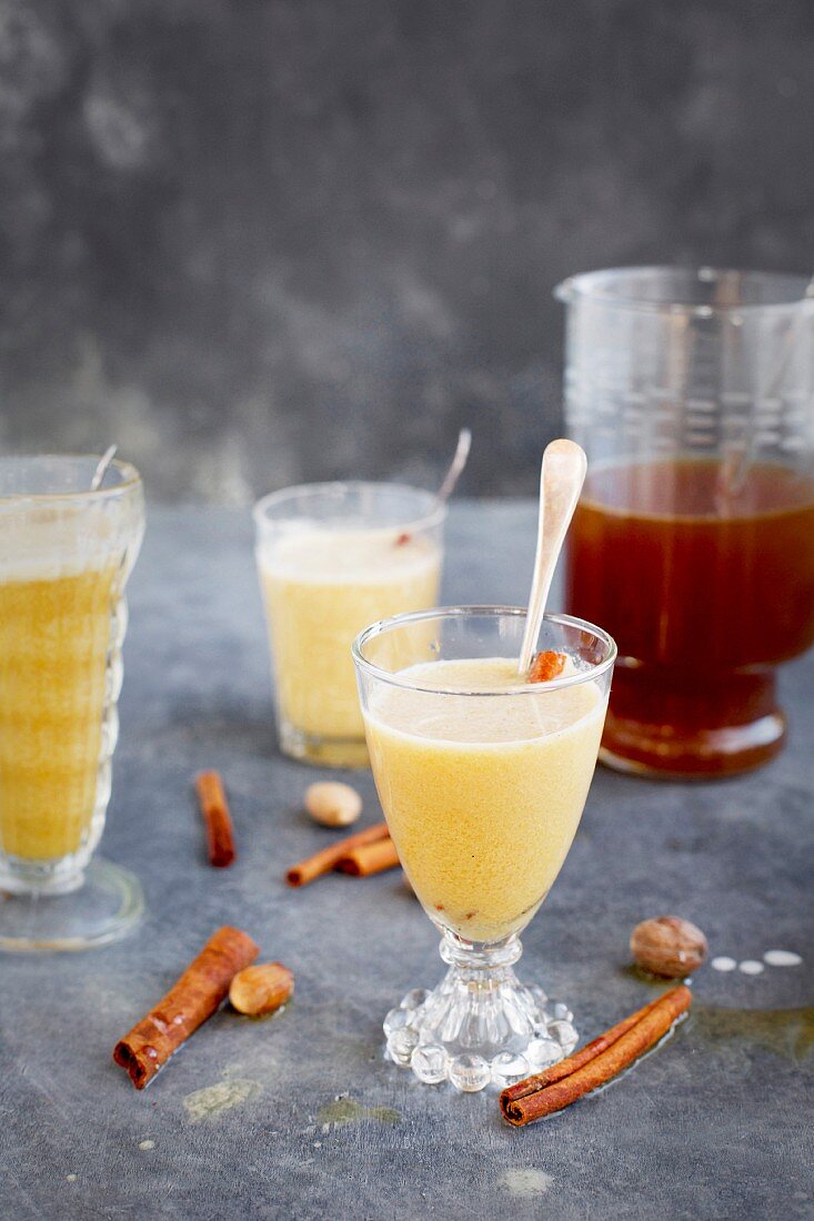 Almond Lime Italian Soda in glassware