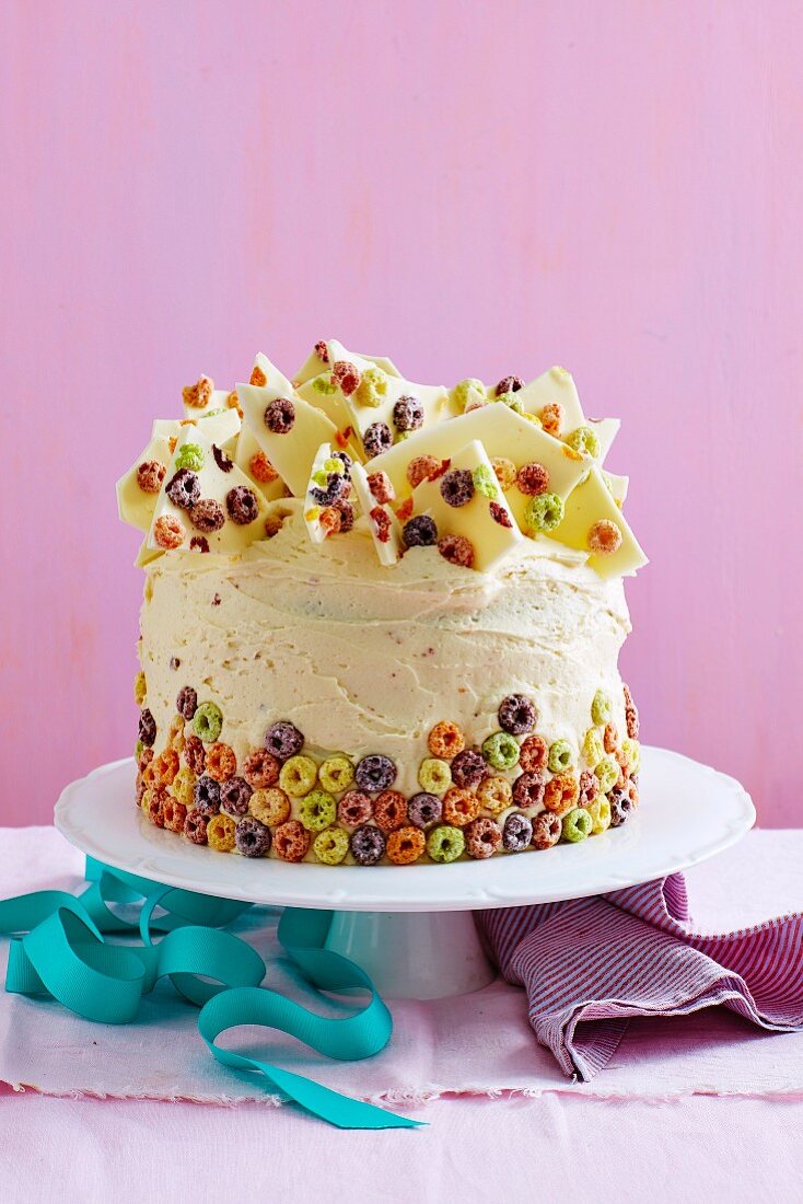 Froot Loop Celebration Cake