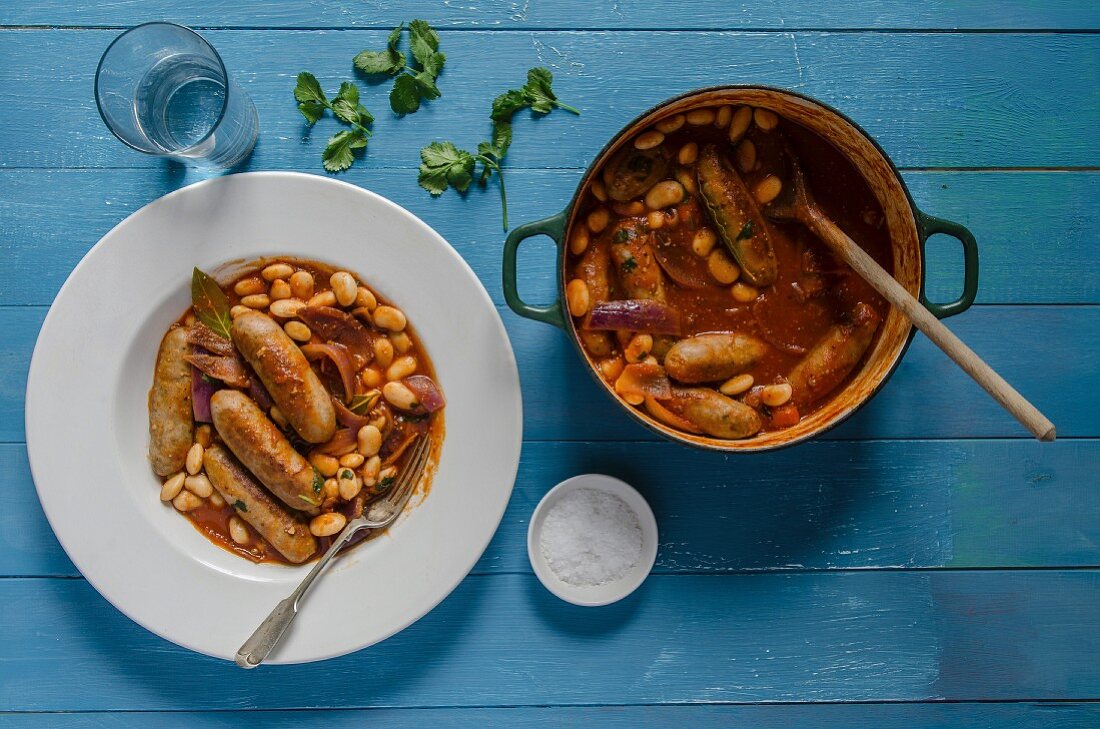 Stew with beans and sausages