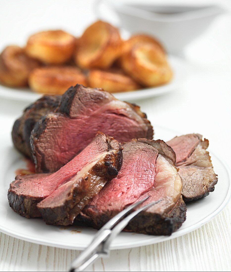 Roast beef with Yorkshire puddings