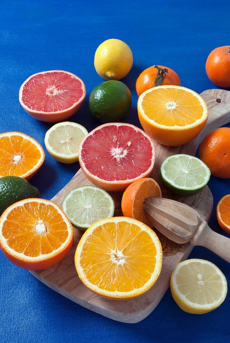 A variety of citrus fruit on board