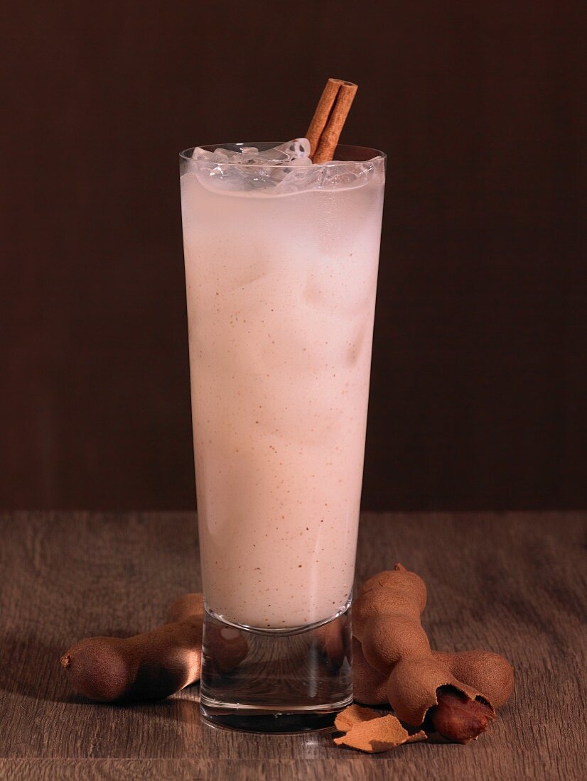 A drink with pink tamarind juice