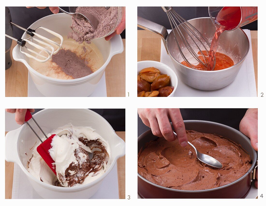 How to make chocolate mousse cake with a  – License Images
