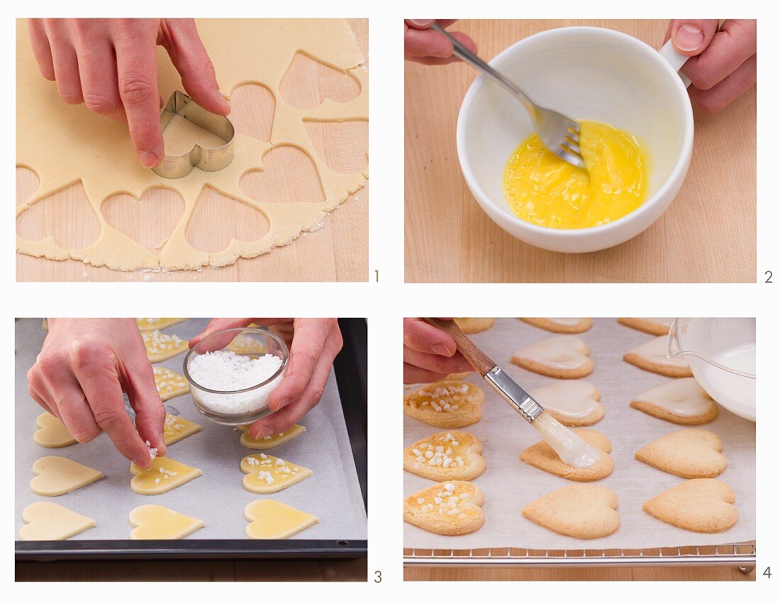 How to make lemon shortbread hearts