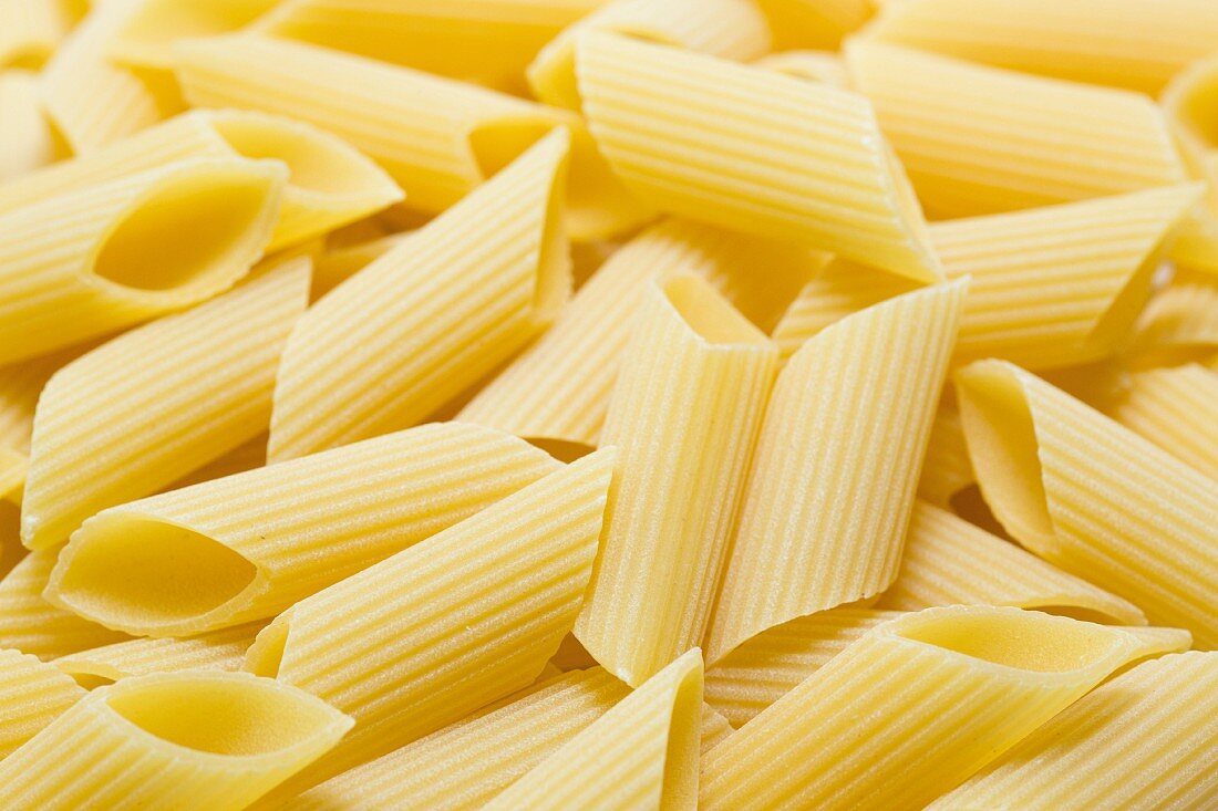 A close-up of penne