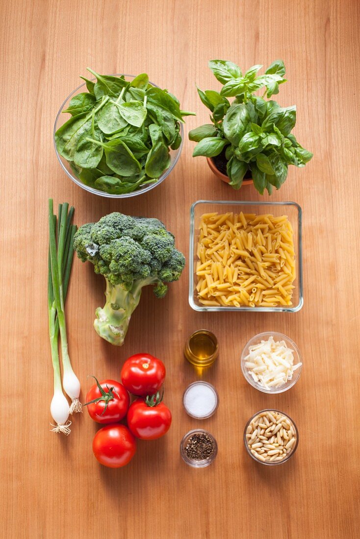 Zutaten für Nudelsalat mit Brokkoli
