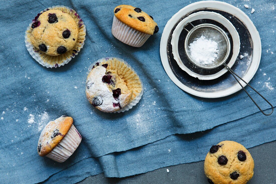 Low-carb blueberry muffins