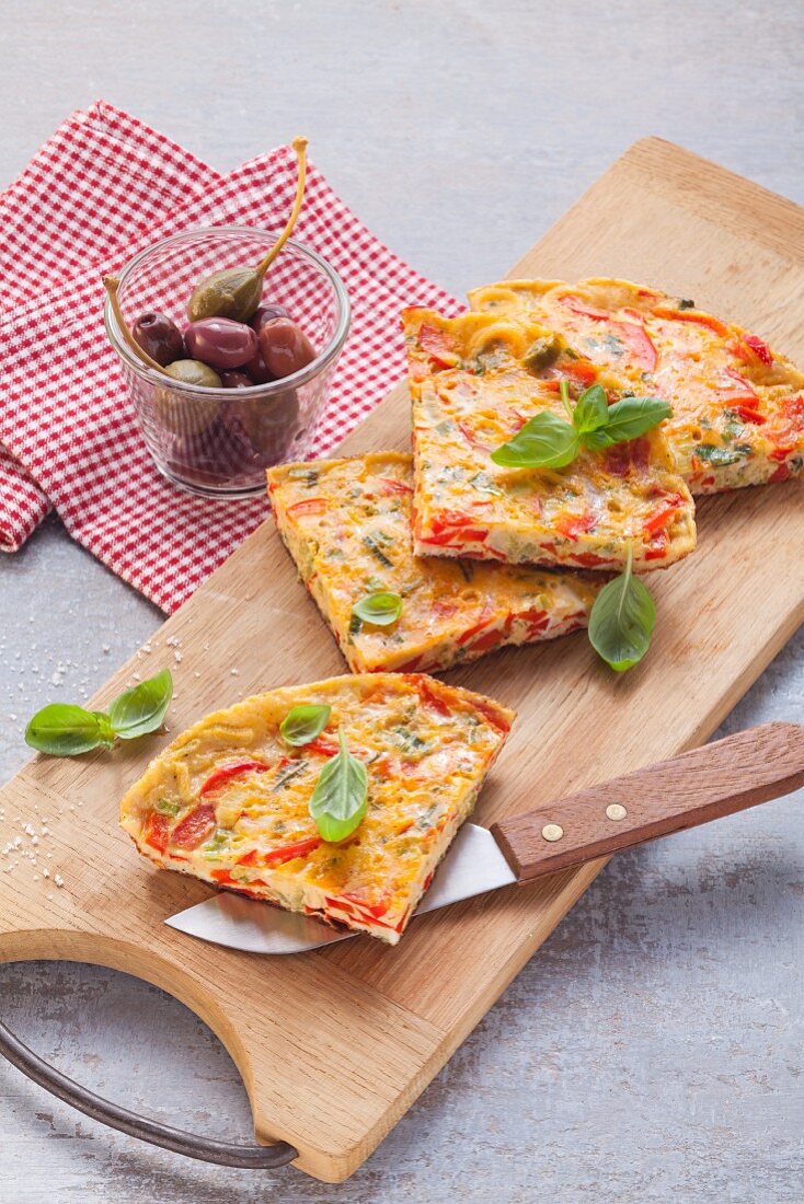 Vegetarische Frittata mit Paprika