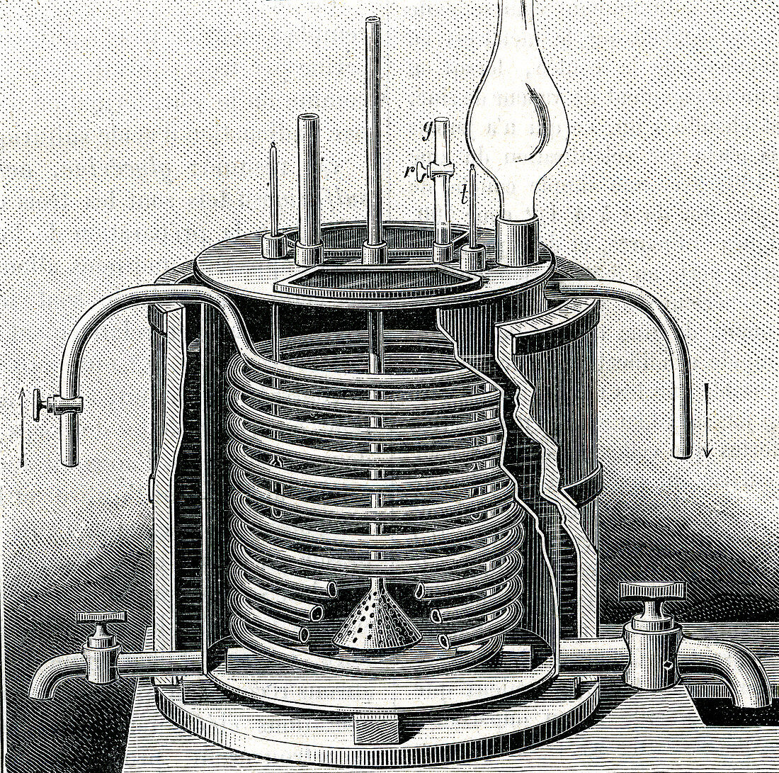 19th Century nitroglycerine machine, illustration