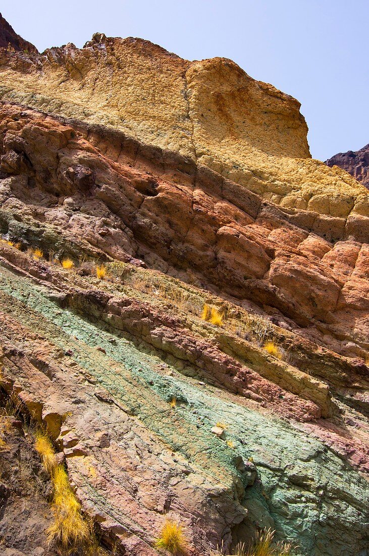 Coloured rocks in Gran Canaria.