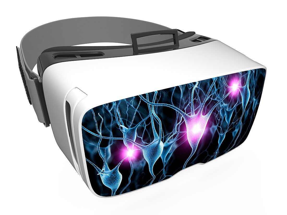 Virtual reality headset in science